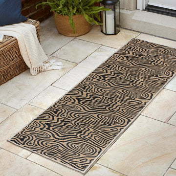 Eryx Modern Bohemian Abstract Organic Reversible Machine-Washable Indoor/Outdoor Area Rug